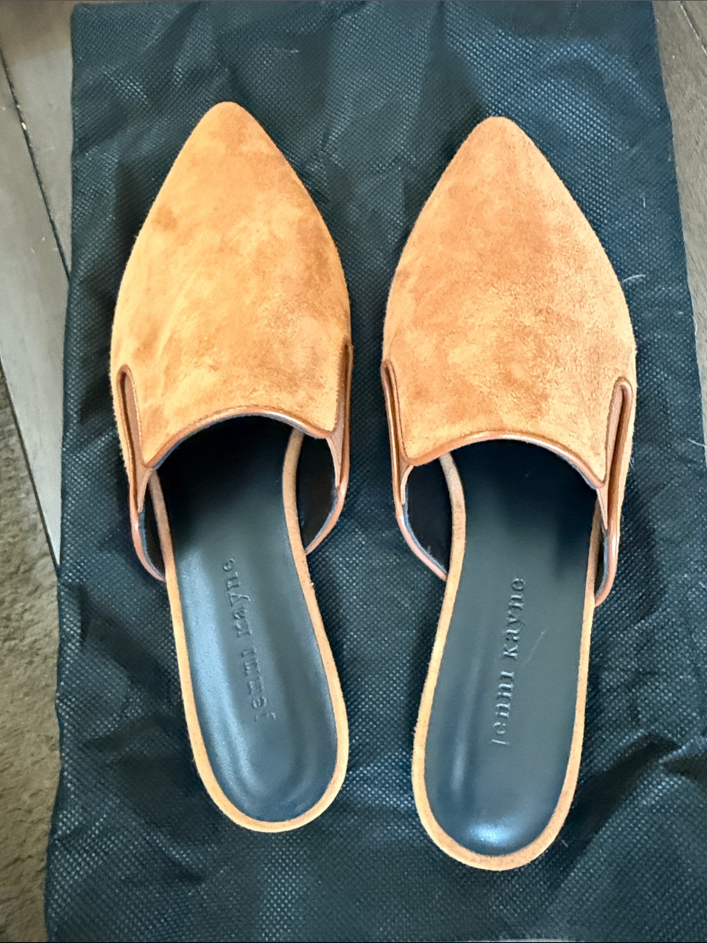 Jenni Kayne Pointed Toe Suede Mule - Orange Tan